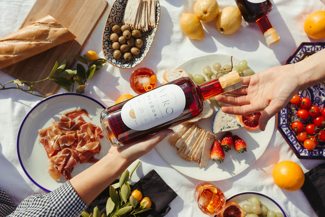 Vero Cocktails Bottled Negroni is a Premium Bottled Cocktail that has been Pre-Batched to Perfection